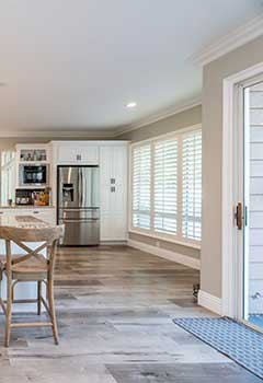 Motorized Faux Wood Blinds For Brea Bedroom